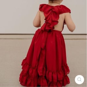 NELLIE RUFFLE MAXI DRESS - SCARLET RED